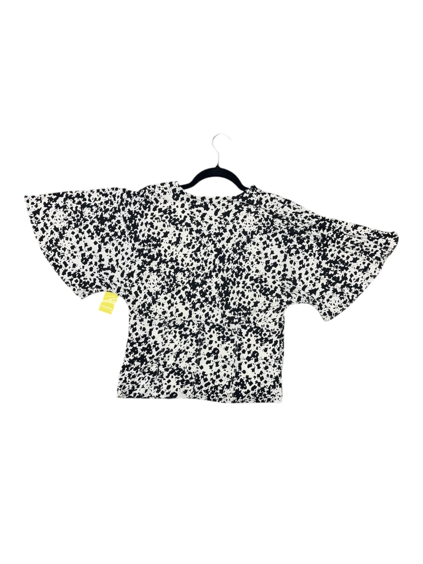 Top Short Sleeve By White House Black Market In Black & White, Size: M