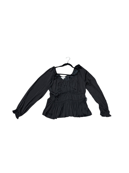 Blouse Long Sleeve By Nine West In Black, Size: L