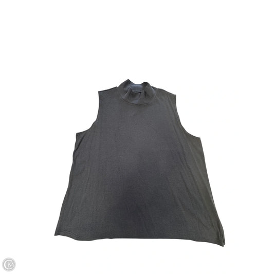 Top Sleeveless By Croft And Barrow In Navy, Size: 2x