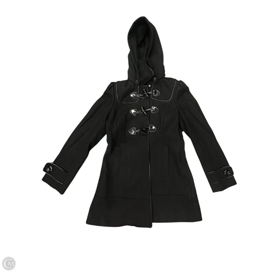 Coat Trench Coat By Guess In Black, Size: M