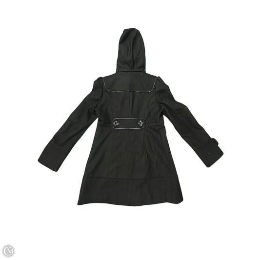 Coat Trench Coat By Guess In Black, Size: M