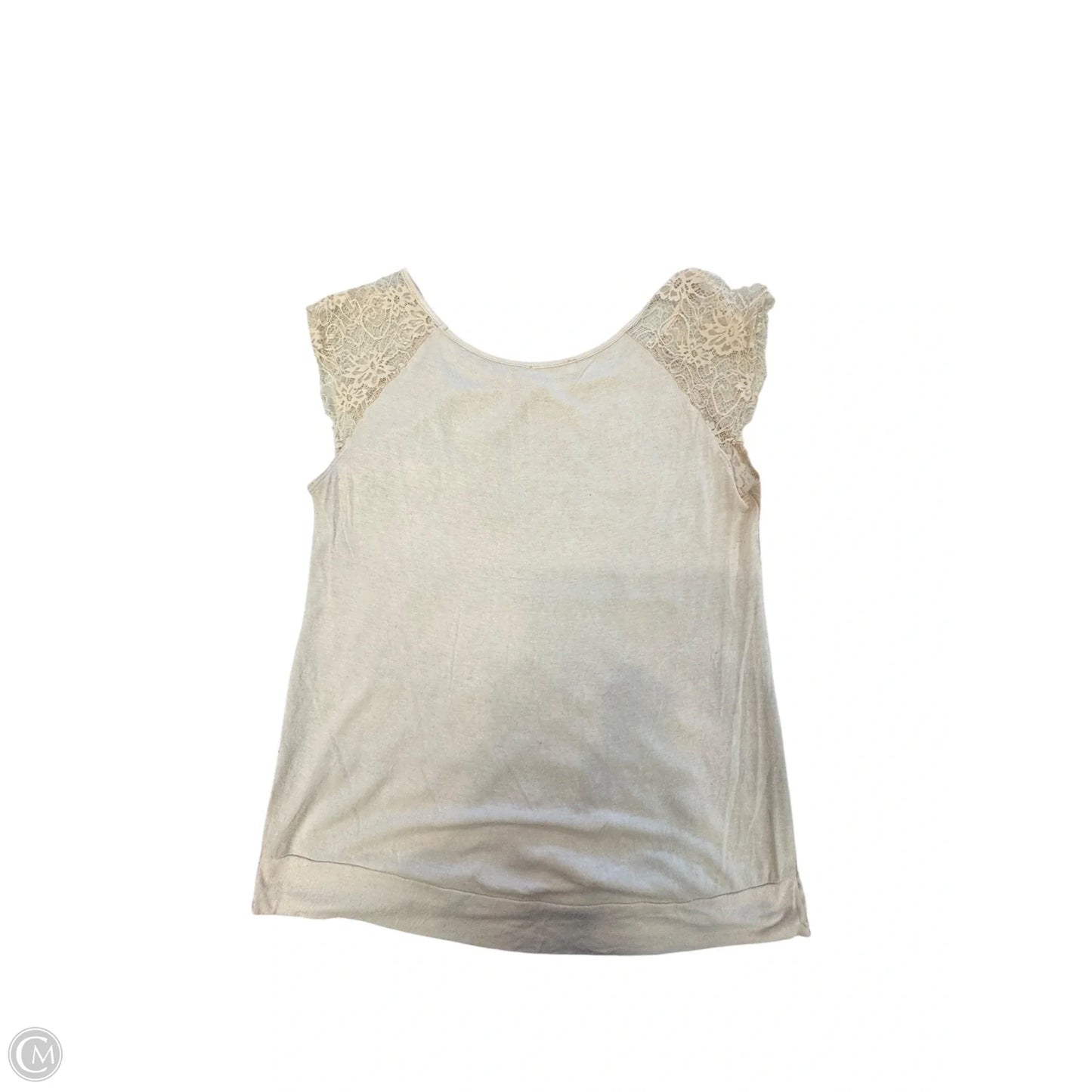 Top Short Sleeve By Ginger G In Cream, Size: S