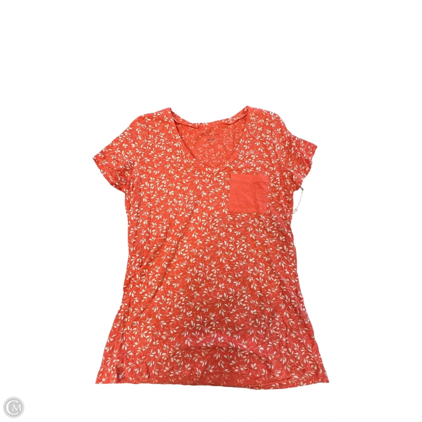 Top Short Sleeve By Caslon In Coral, Size: M