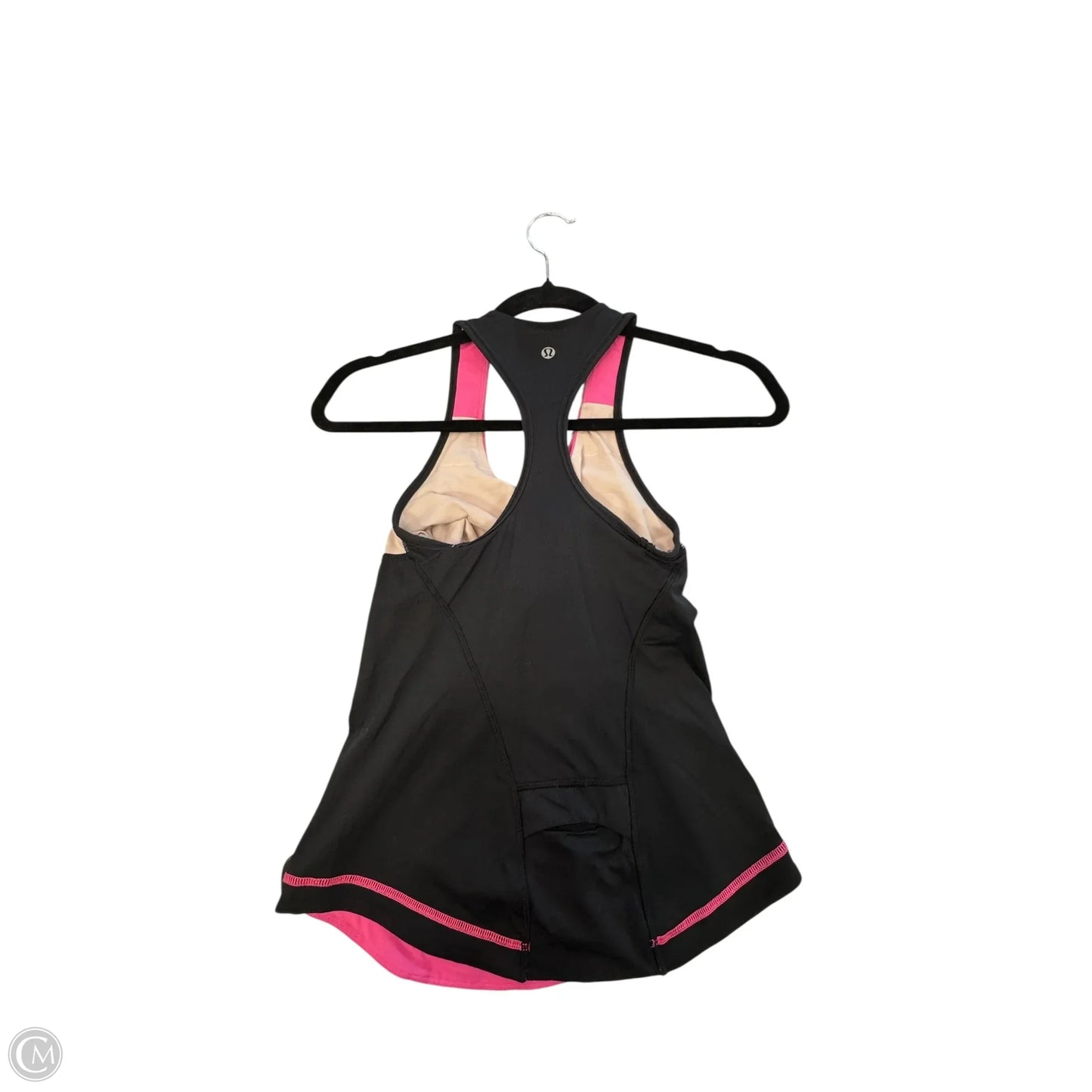 Athletic Tank Top By Lululemon In Black & Pink, Size: 4