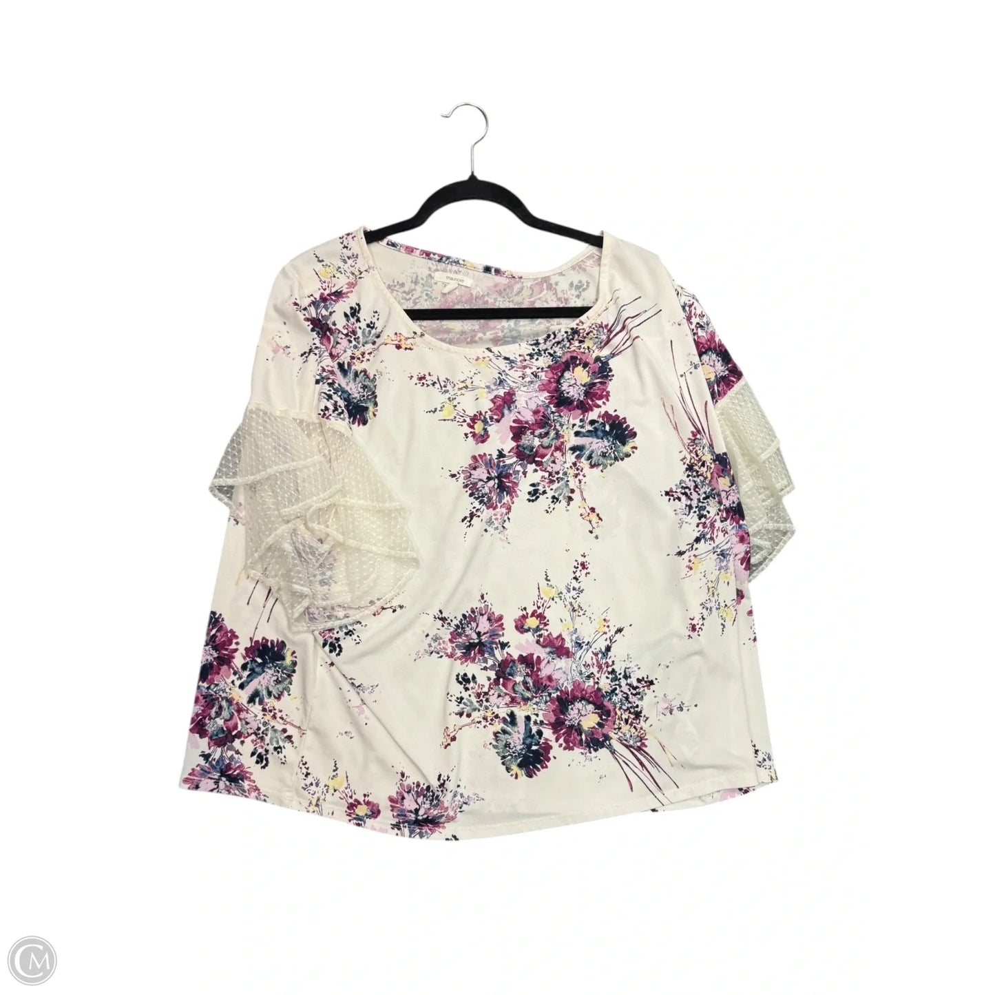 Top Short Sleeve By Maurices In White, Size: 2x