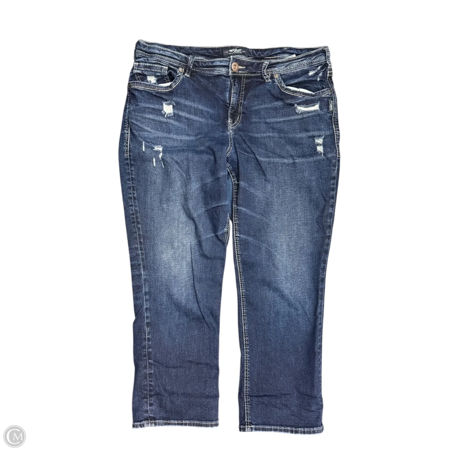Jeans Straight By Silver In Blue, Size: 16
