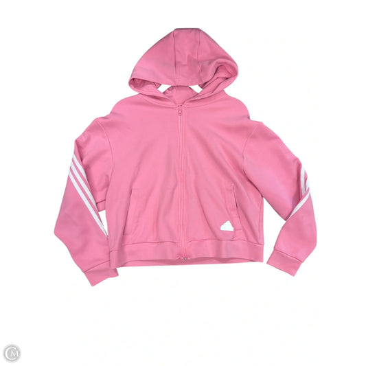 Sweatshirt Hoodie By Adidas In Pink, Size: S