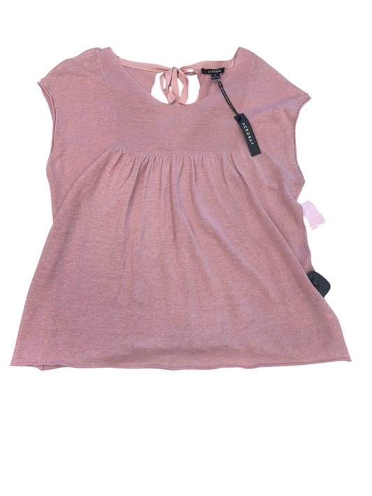 Top Short Sleeve By Cmc In Pink, Size: M