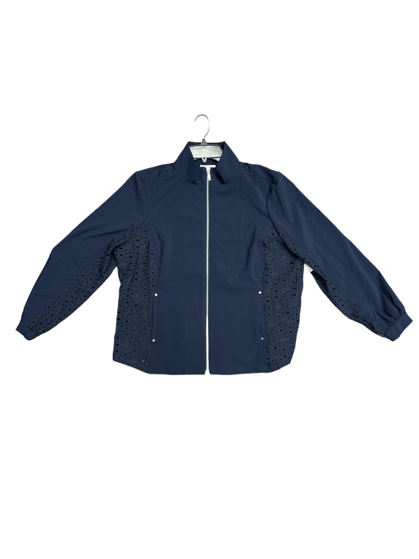 Navy Jacket Windbreaker Chicos, Size Xl