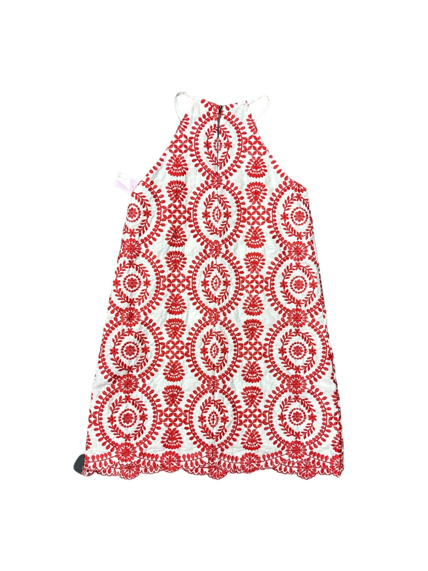 Red & White Dress Casual Short Entro, Size 4