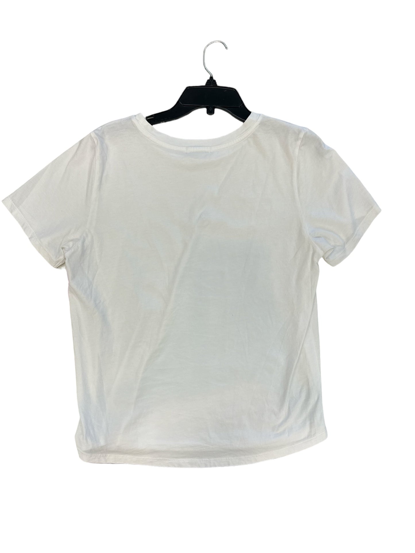 White Top Short Sleeve Clothes Mentor, Size M