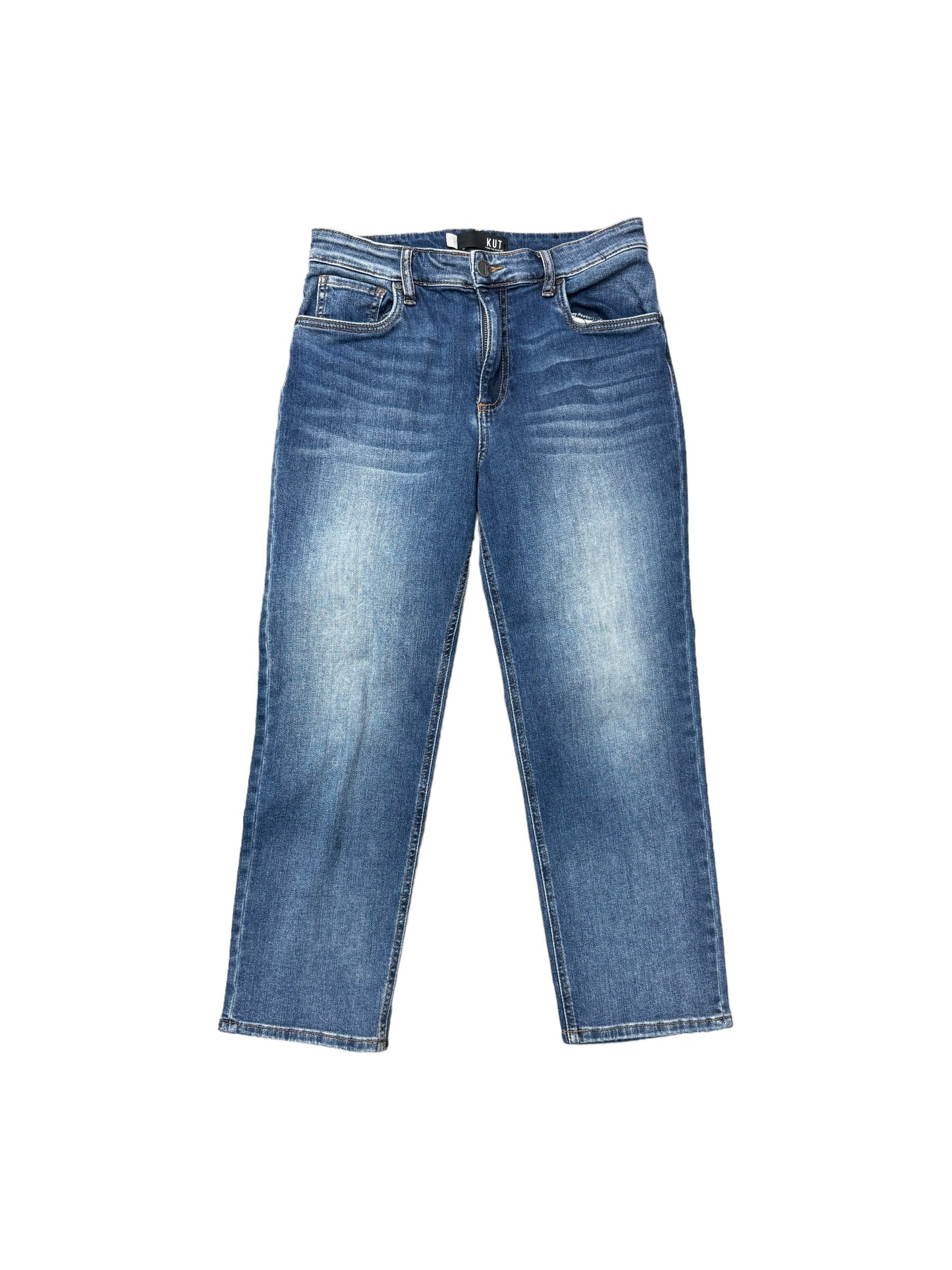 Blue Denim Jeans Cropped Kut, Size 8