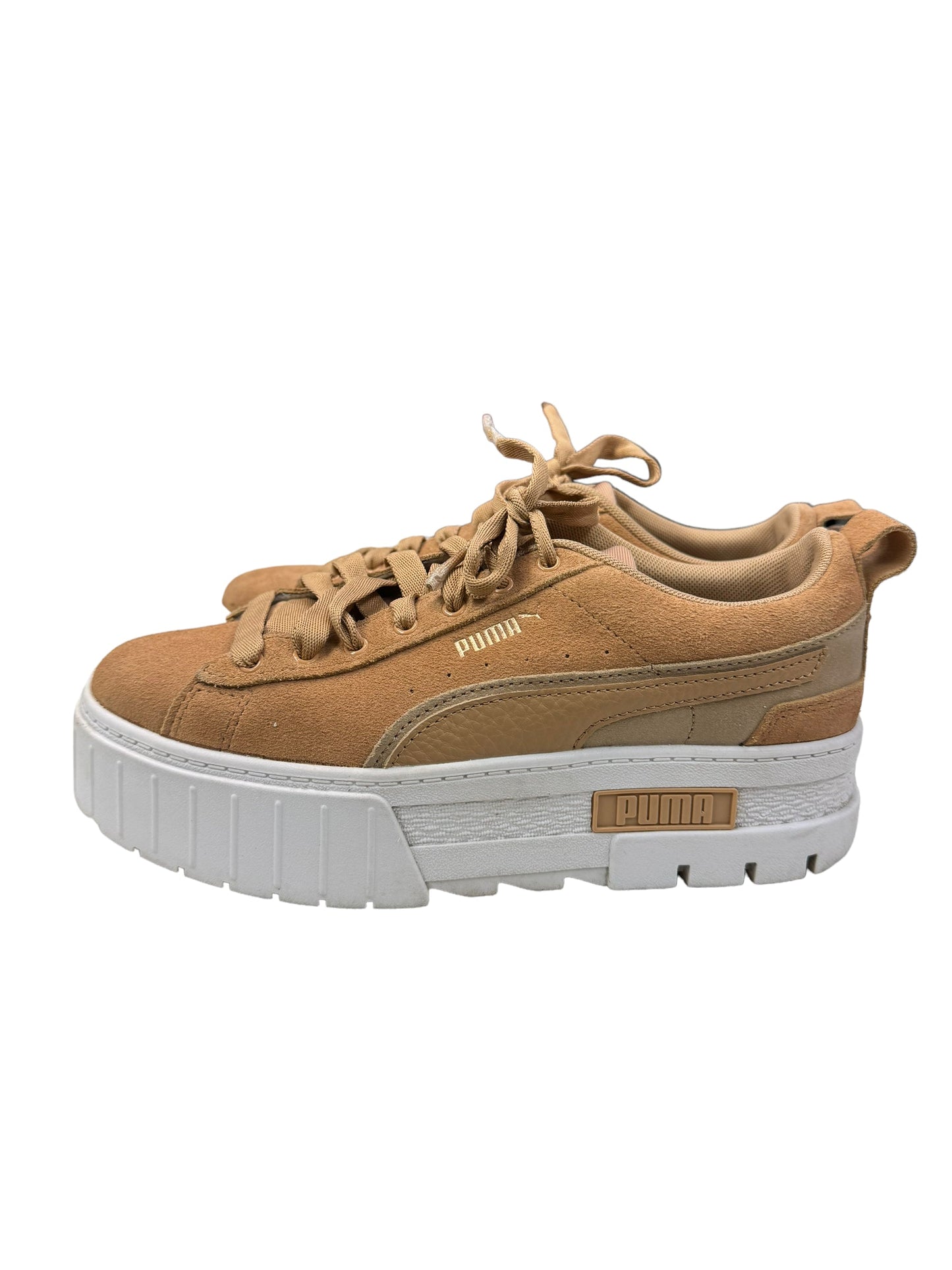 Tan Shoes Sneakers Platform Puma, Size 8