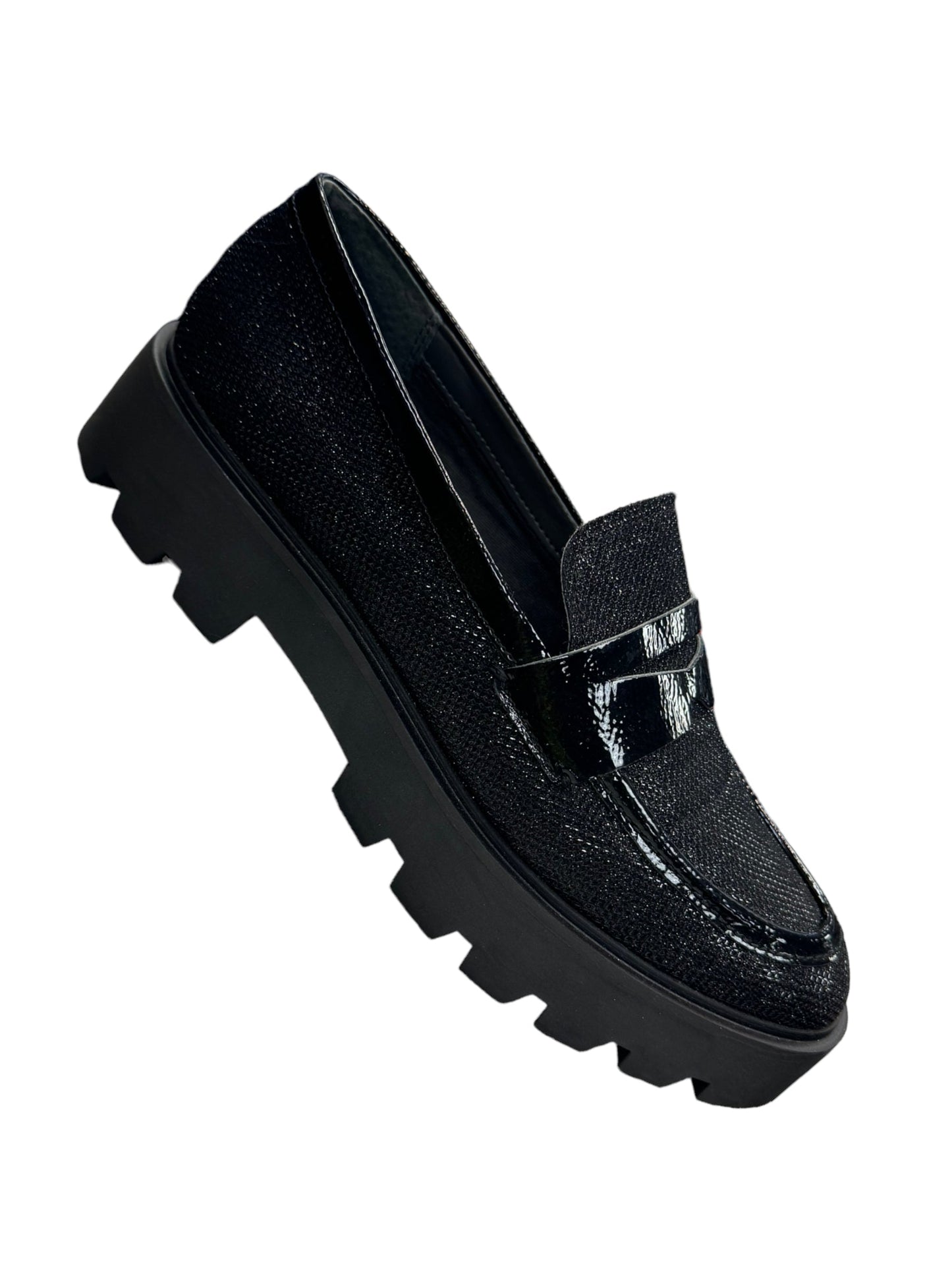 Black Shoes Heels Platform Franco Sarto, Size 8