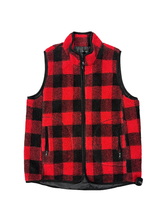 Black & Red Vest Fleece Doe & Rae, Size L