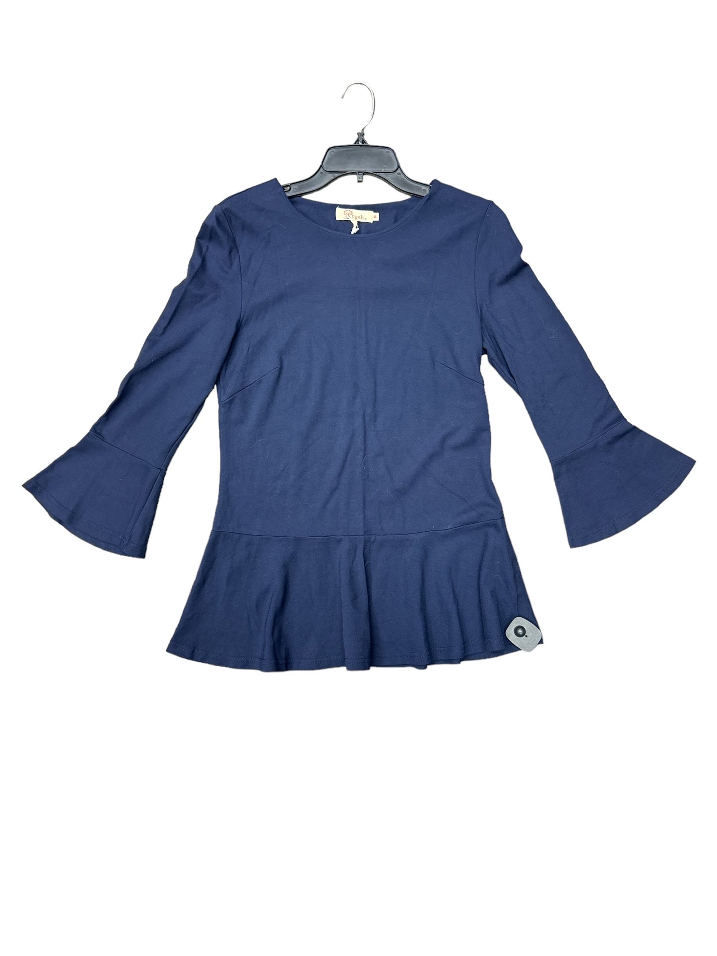 Navy Top Long Sleeve Aryeh, Size M