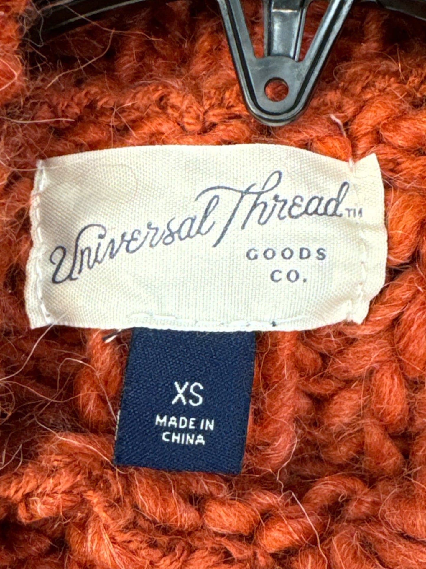 Orange Sweater Universal Thread, Size Xs