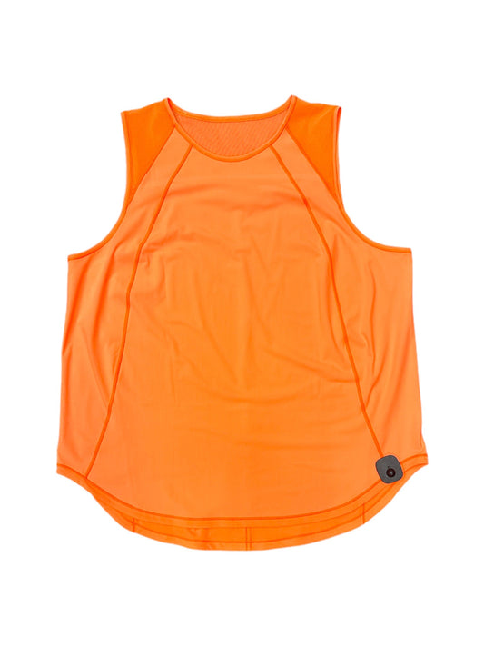 Athletic Tank Top By Lululemon In Orange, Size: 2x