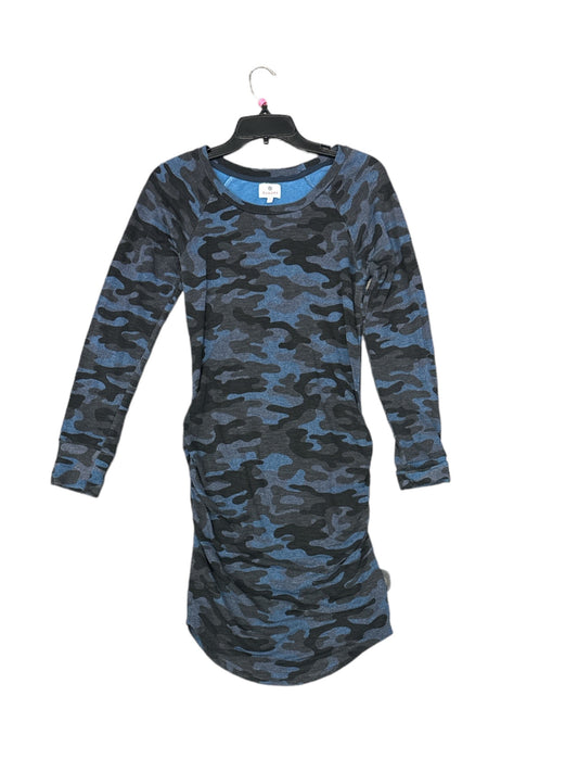 Dress Casual Midi By Sundry In Black & Blue, Size: 4