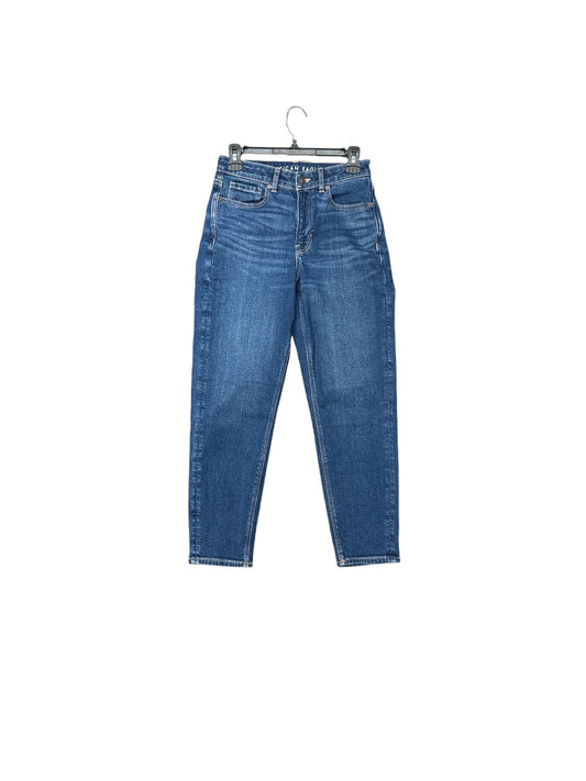 Jeans Straight By American Eagle In Blue Denim, Size: 2