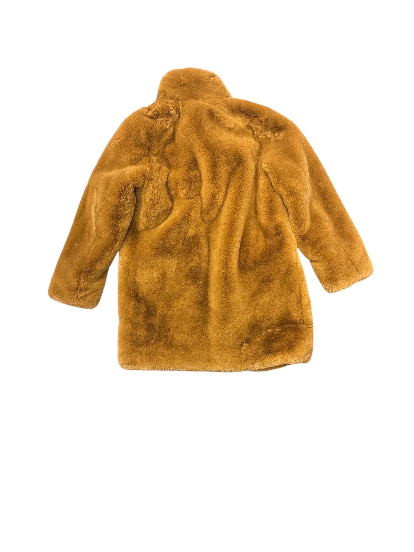 Coat Faux Fur & Sherpa By Cmc In Brown, Size: M