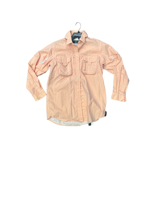 Top Long Sleeve By Orvis In Peach, Size: M