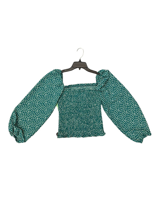 Blouse Long Sleeve By Cme In Green, Size: M