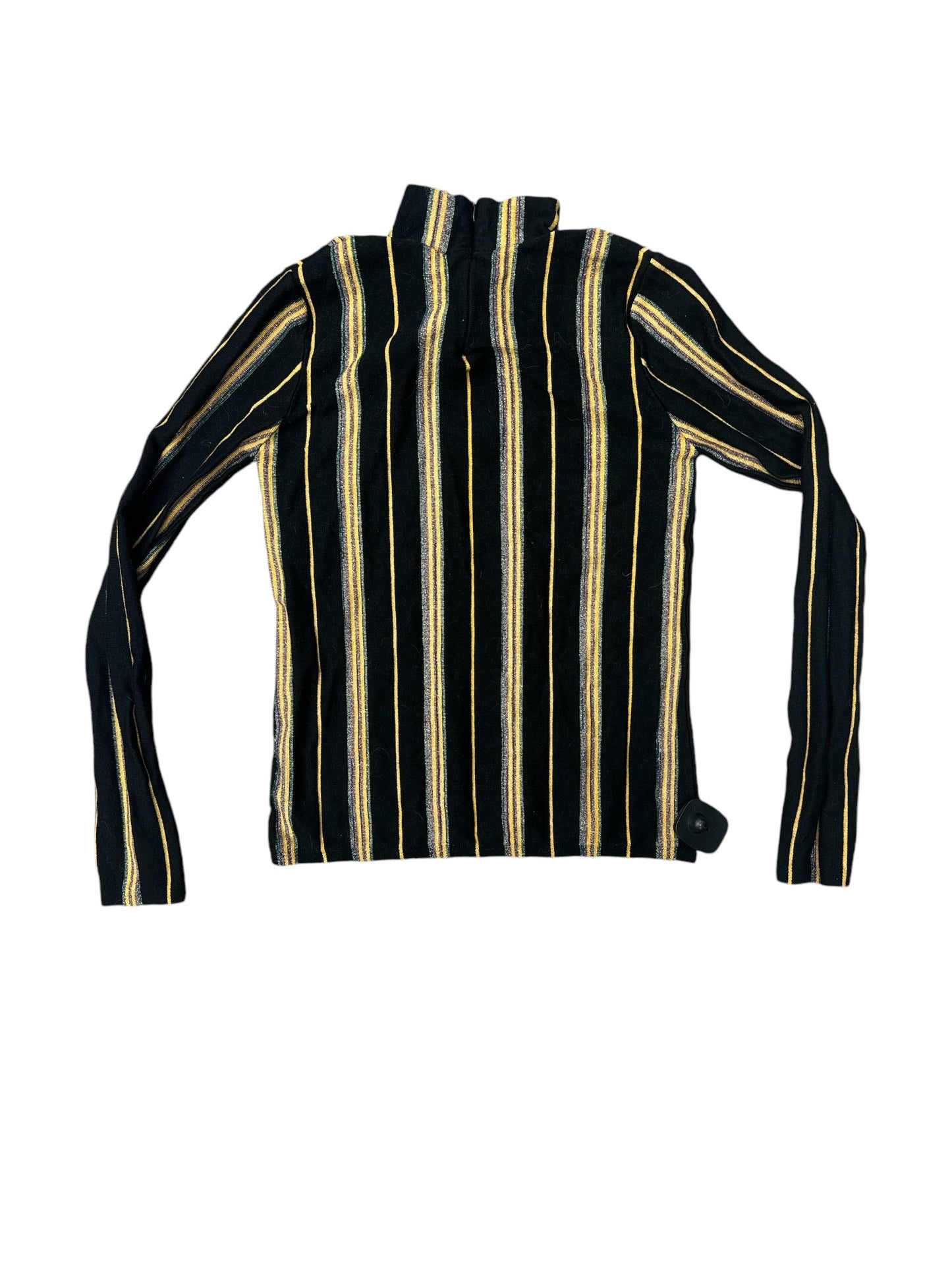 Top Long Sleeve By Forever 21 In Black & Gold, Size: M