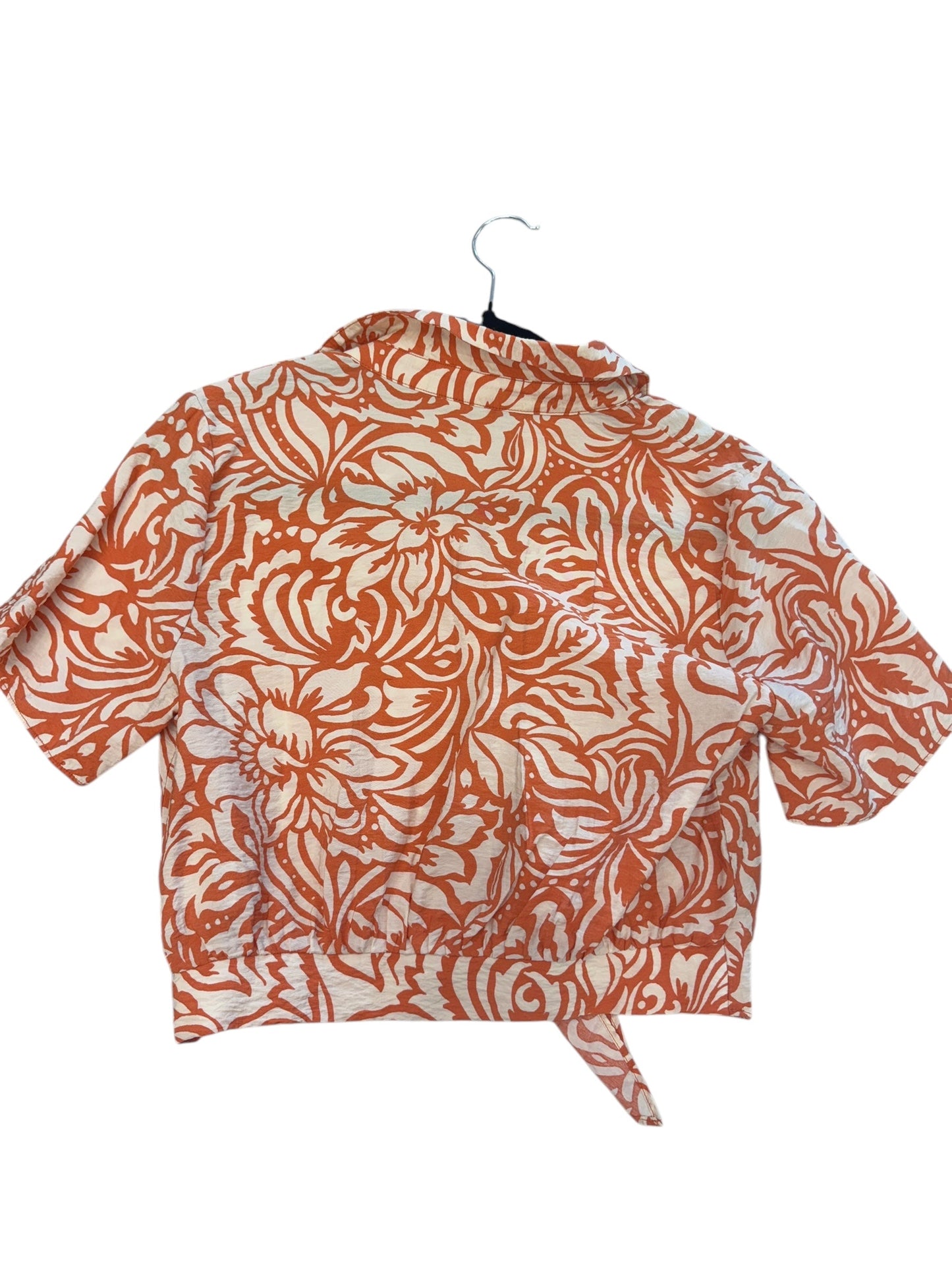 Blouse Short Sleeve By Joie In Orange, Size: S