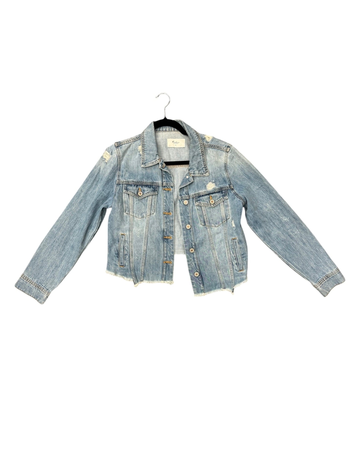 Jacket Denim By Kancan In Blue Denim, Size: M