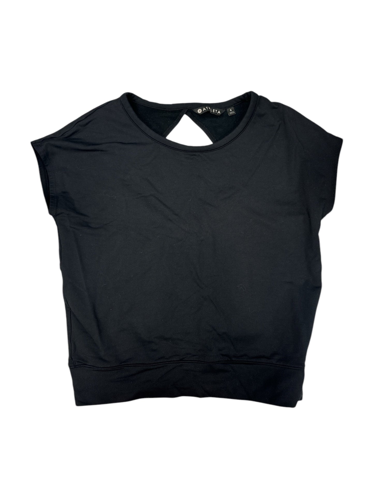 Athletic Top Short Sleeve By Athleta In Black, Size: S