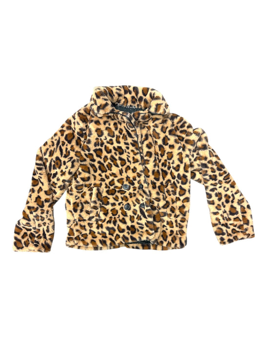 Jacket Faux Fur & Sherpa By Cmb In Animal Print, Size: Xs