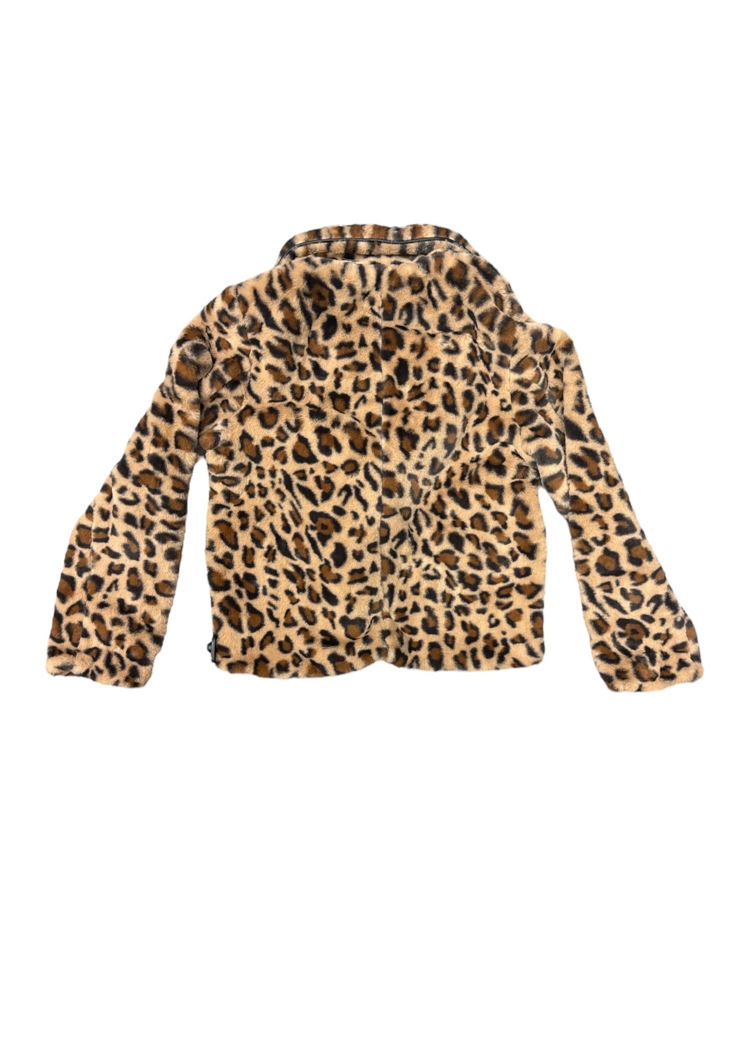 Jacket Faux Fur & Sherpa By Cmb In Animal Print, Size: Xs