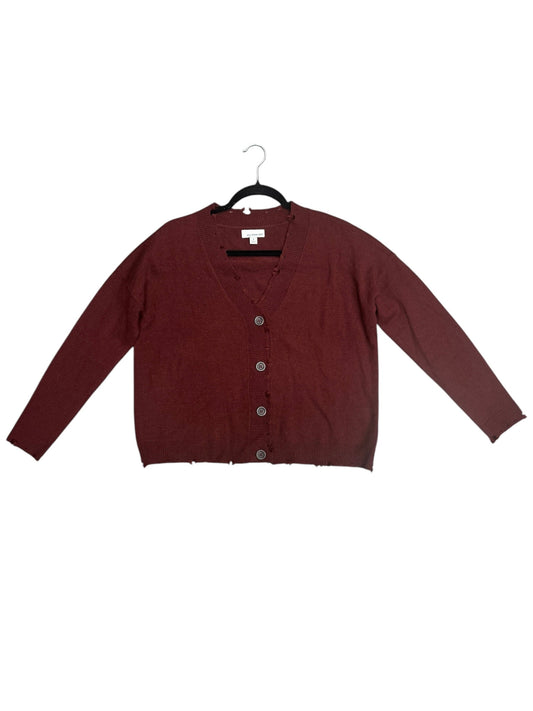 Cardigan By Allison Joy In Maroon, Size: S