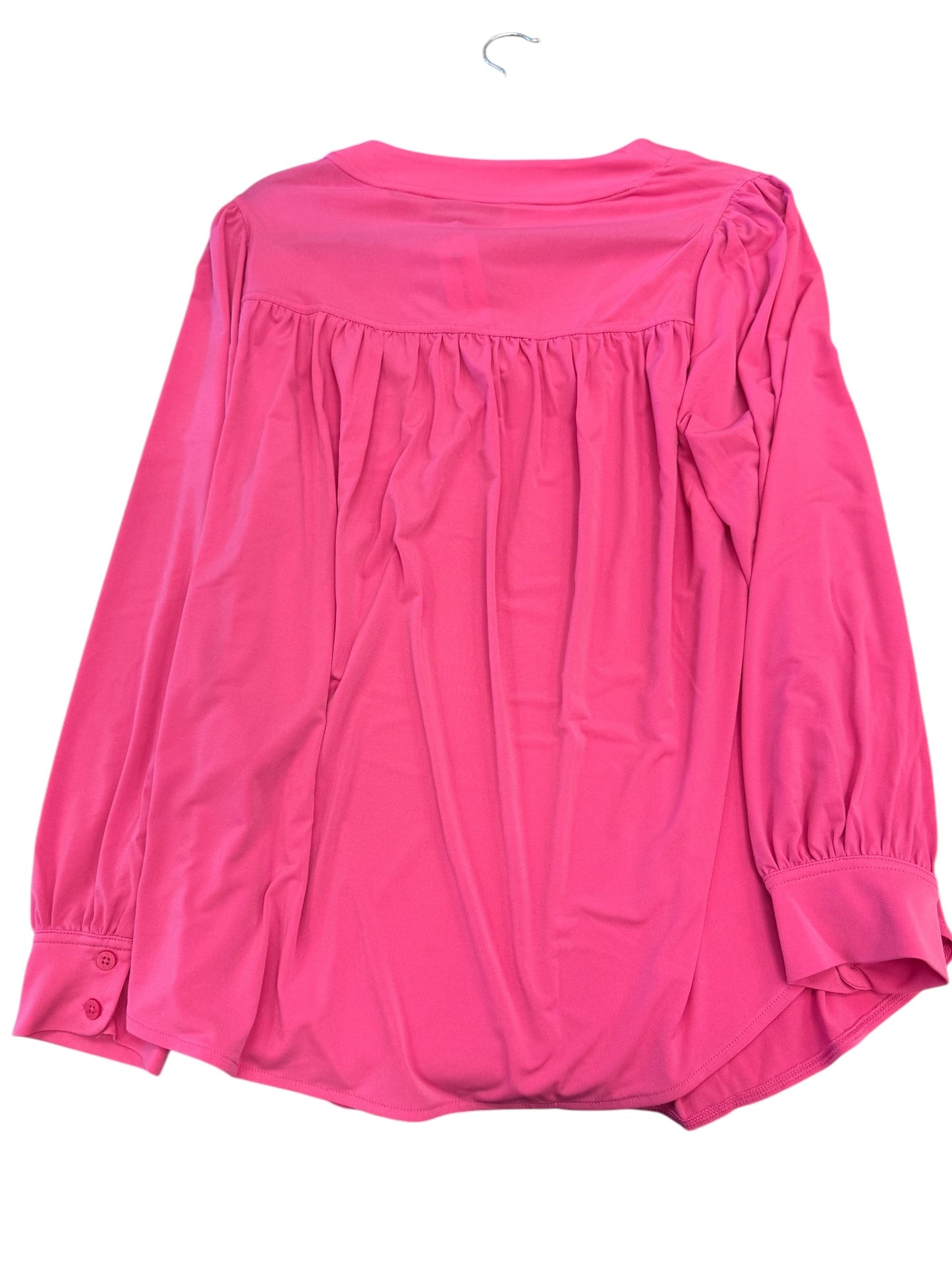 Blouse Long Sleeve By Lane Bryant In Pink, Size: 1x