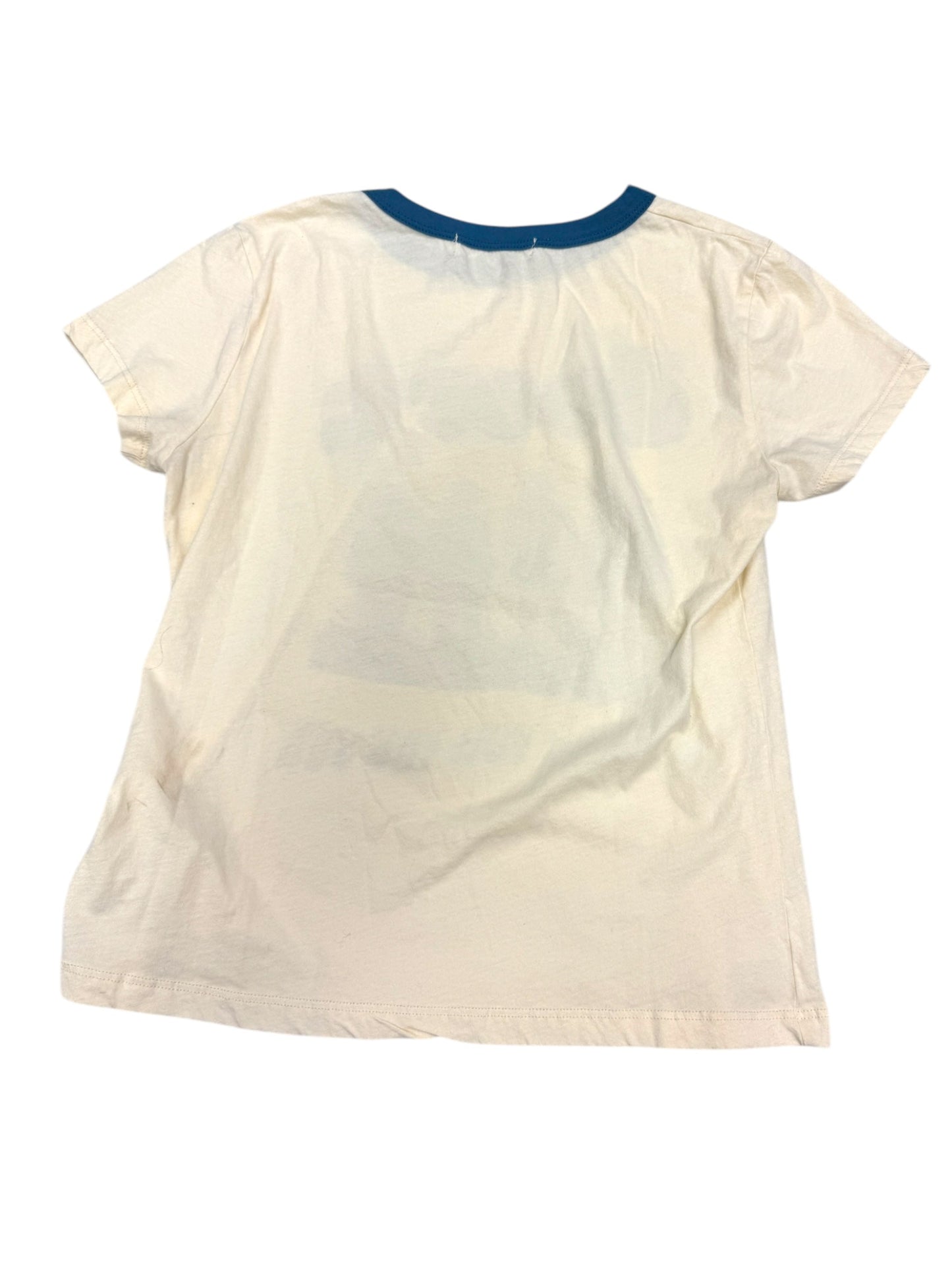 Top Short Sleeve By Anthropologie In Cream, Size: M