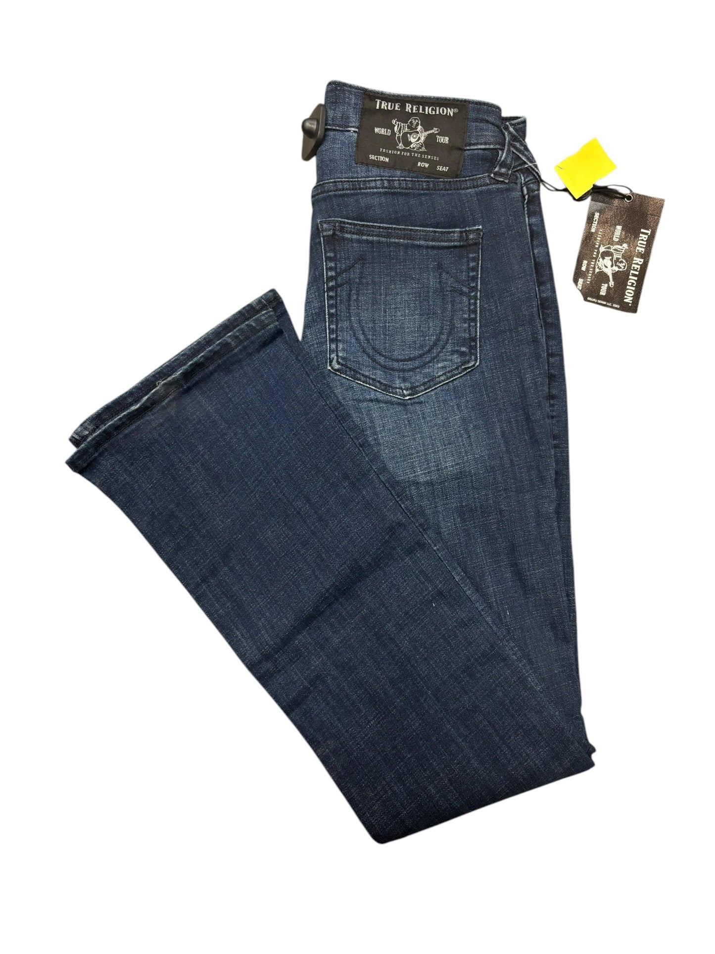 Jeans Boot Cut By True Religion In Blue Denim, Size: 4