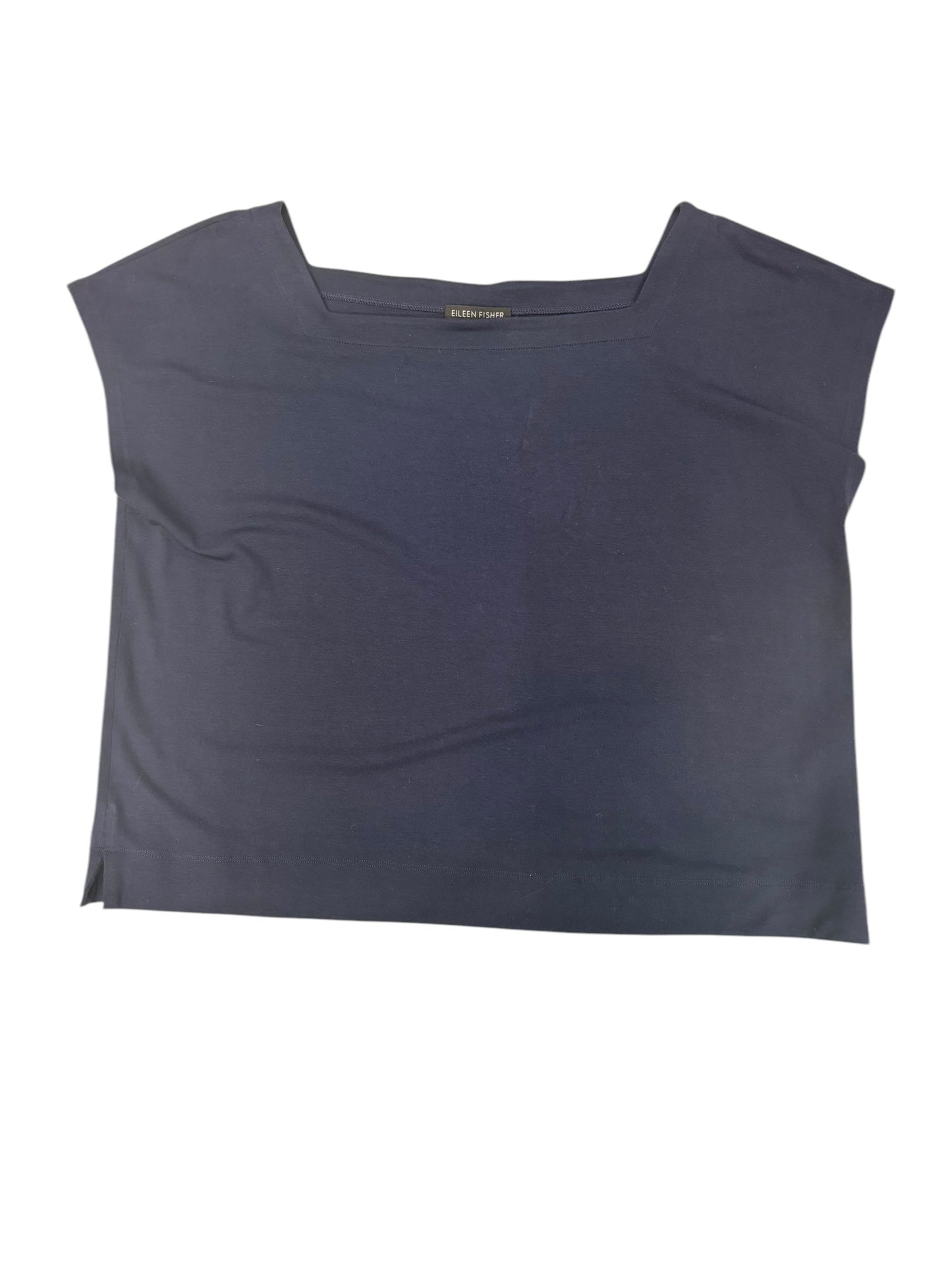 Top Short Sleeve By Eileen Fisher In Navy, Size: M