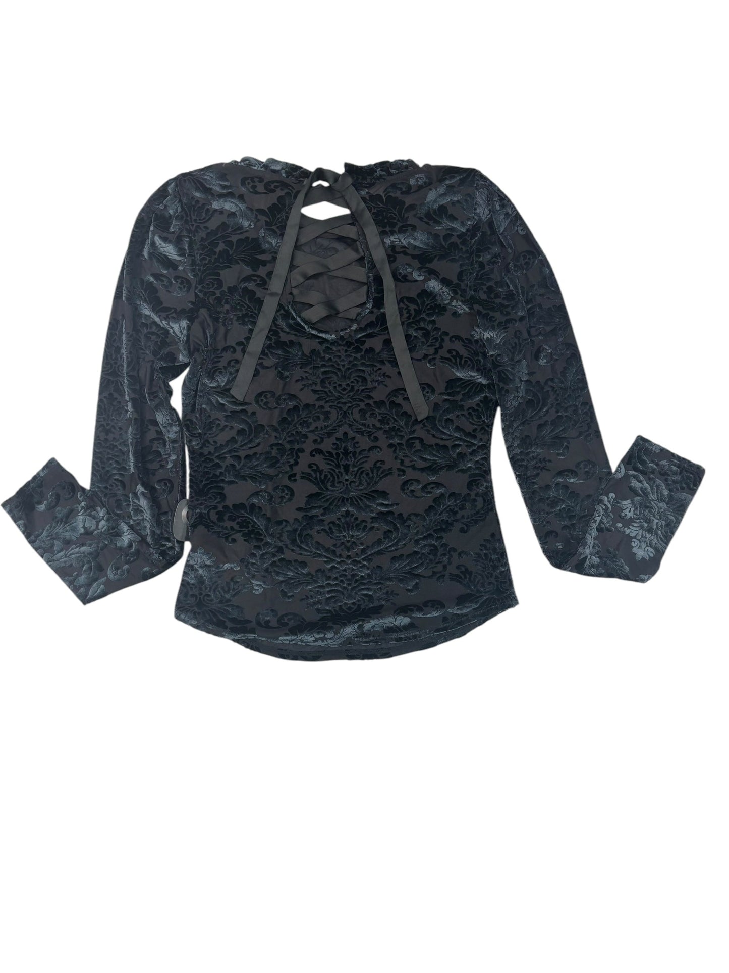 Blouse Long Sleeve By Anthropologie In Black, Size: S