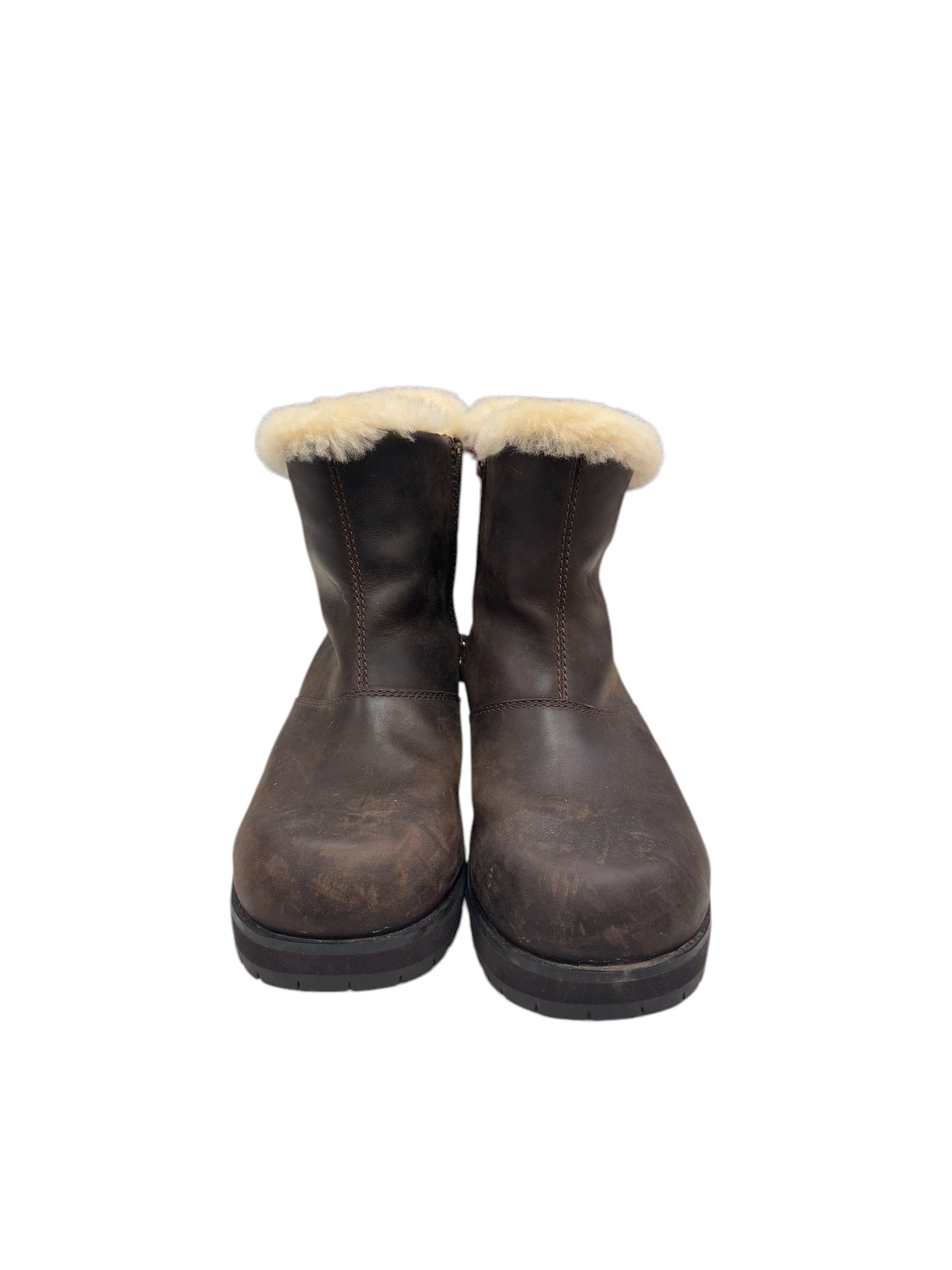 Boots Designer By Ugg In Brown, Size: 10