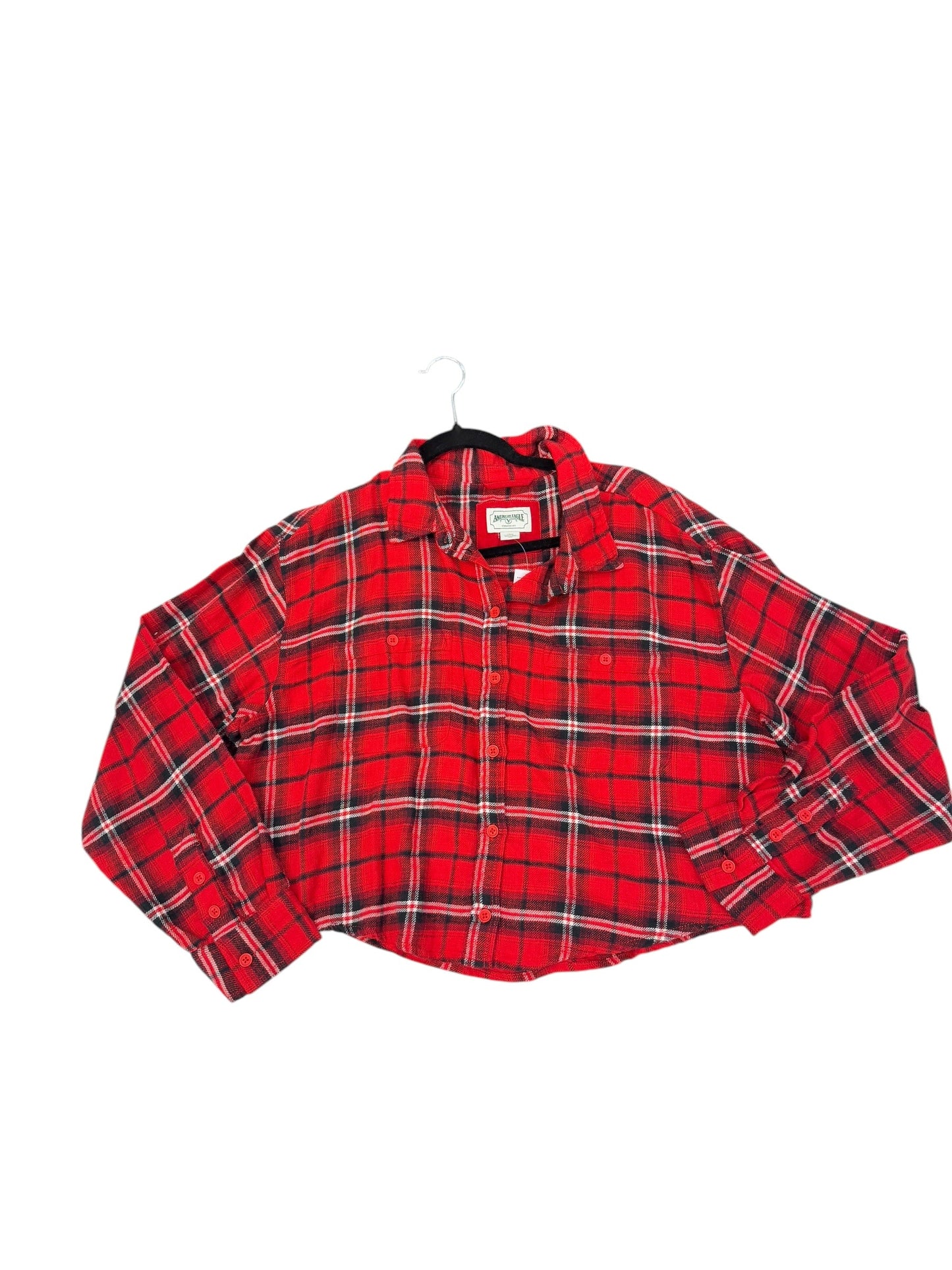 Top Long Sleeve By American Eagle In Red, Size: L