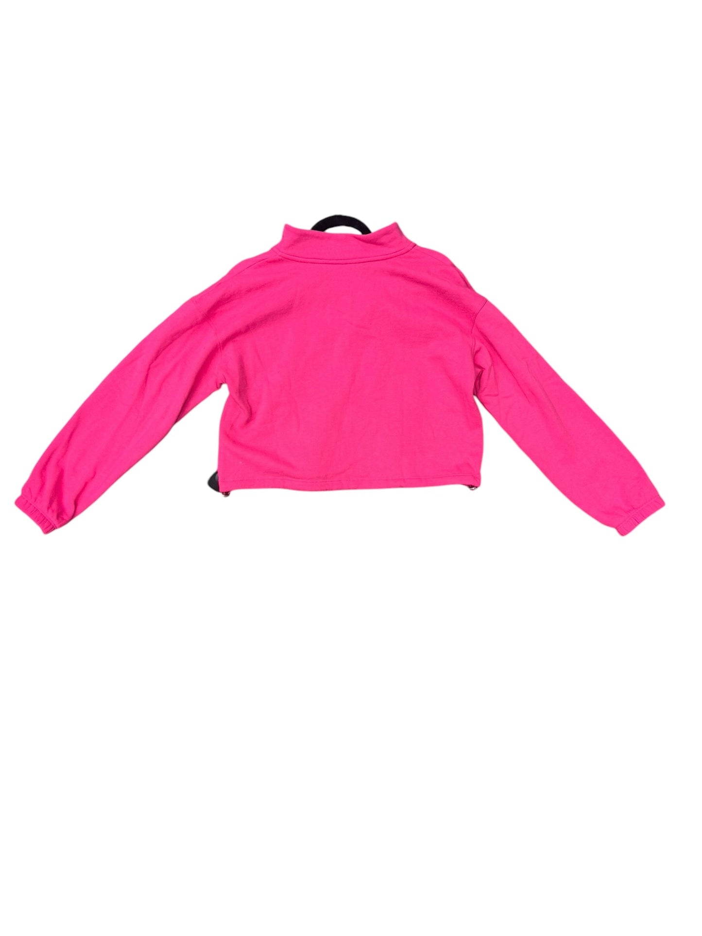 Athletic Sweatshirt Collar By Calvin Klein Performance In Pink, Size: M