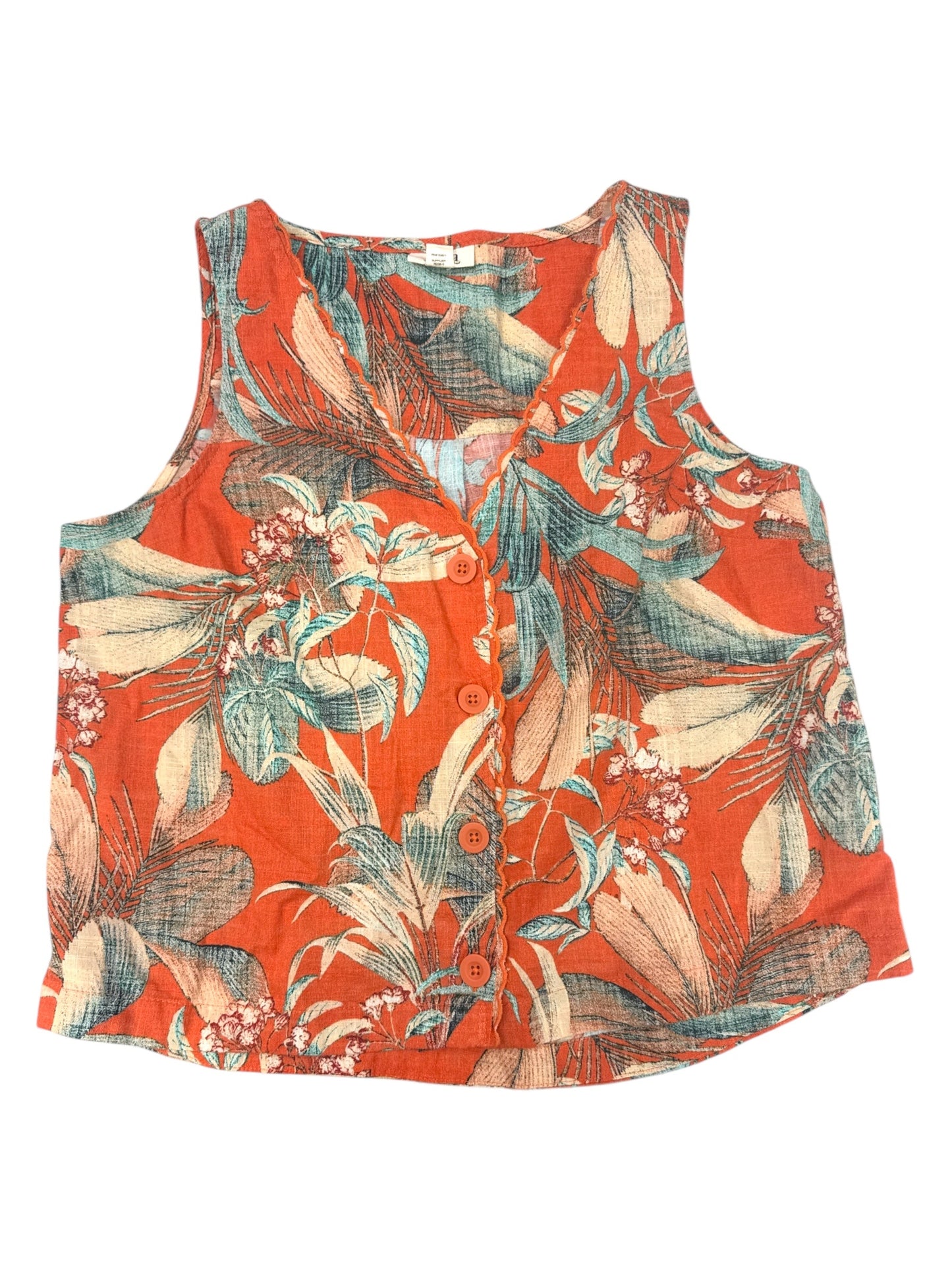 Top Sleeveless By Ana In Orange, Size: S