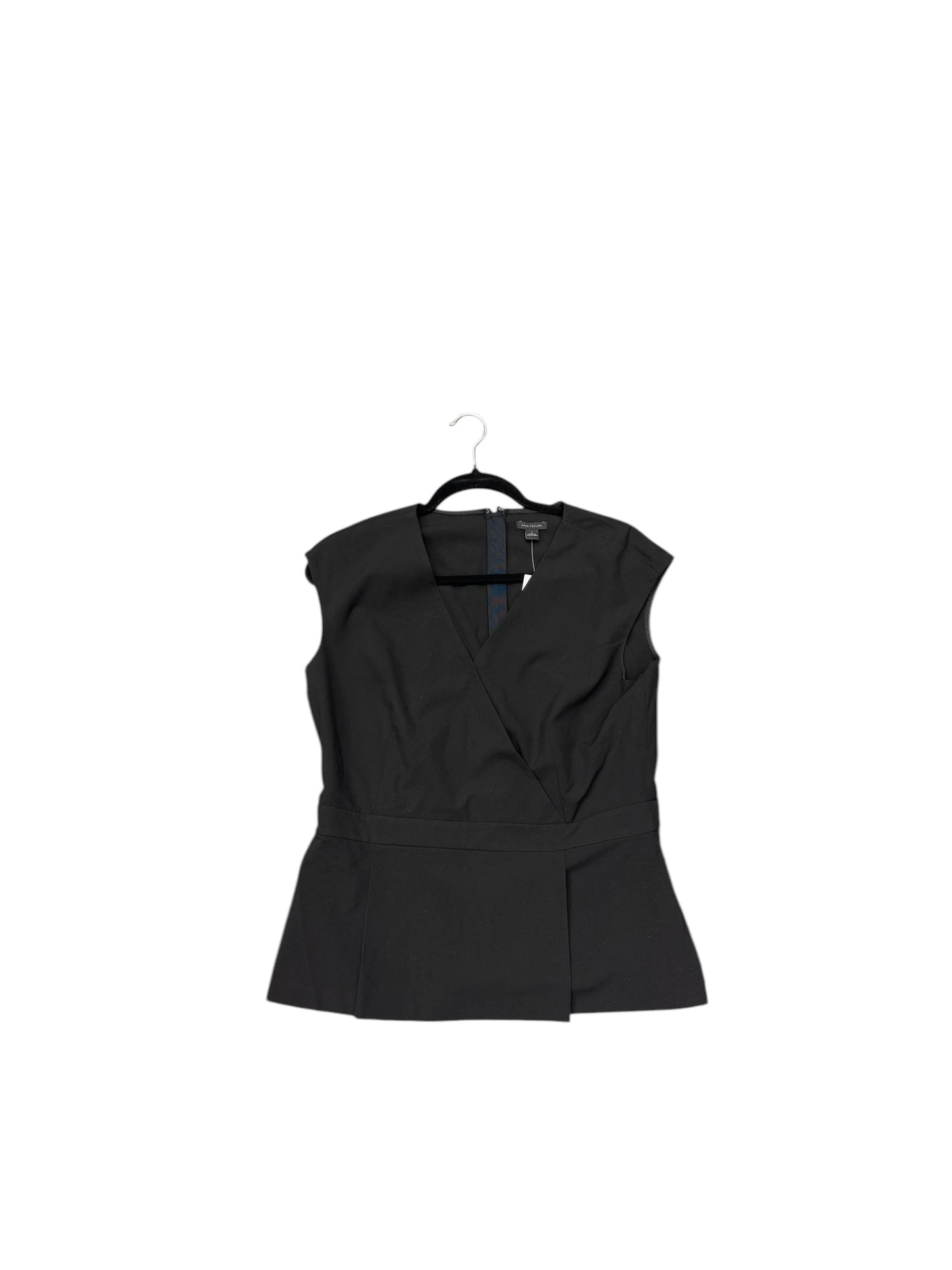 Blouse Sleeveless By Ann Taylor In Black, Size: M