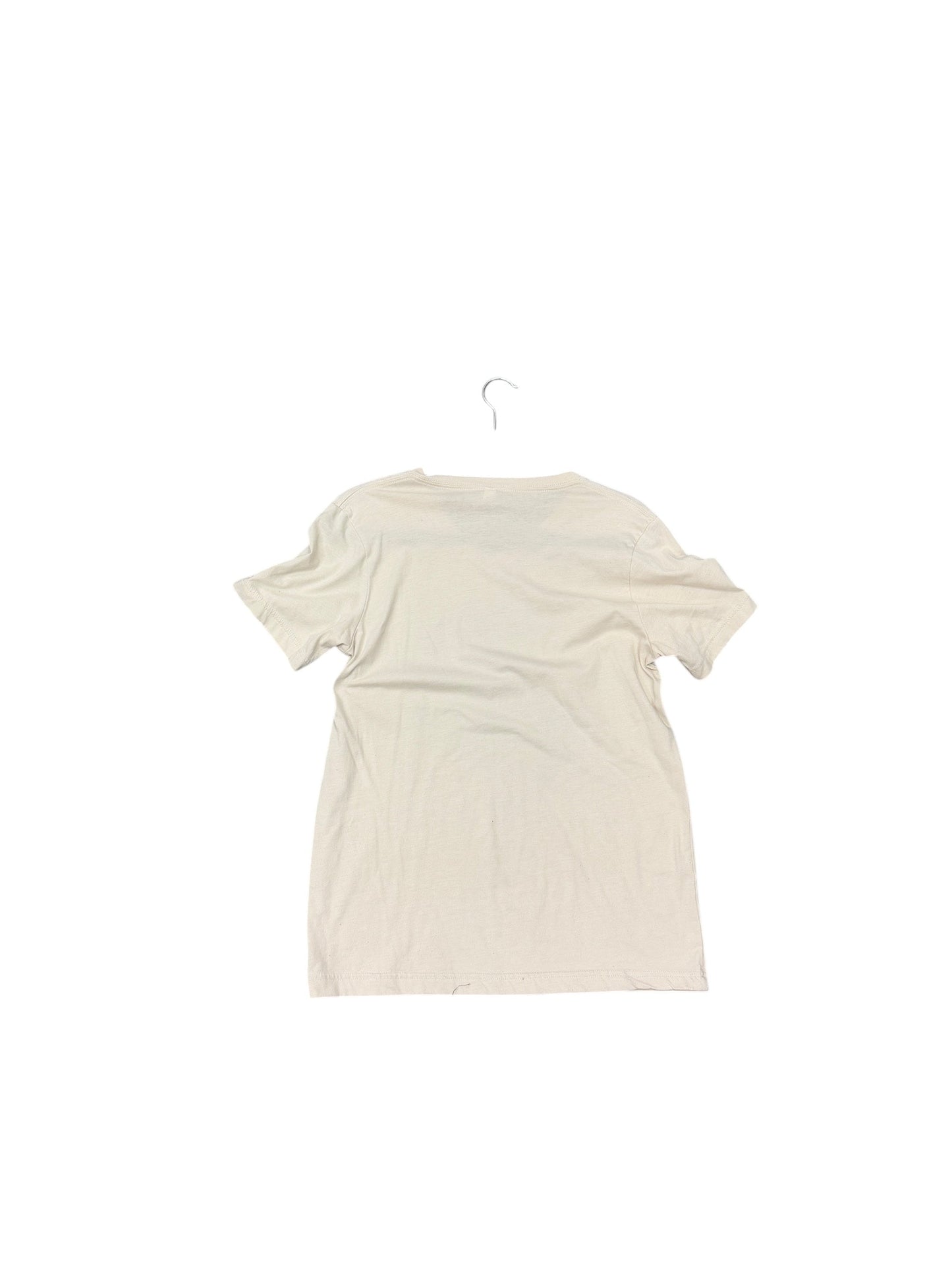 Top Short Sleeve By Bella + Canvas In Tan, Size: M