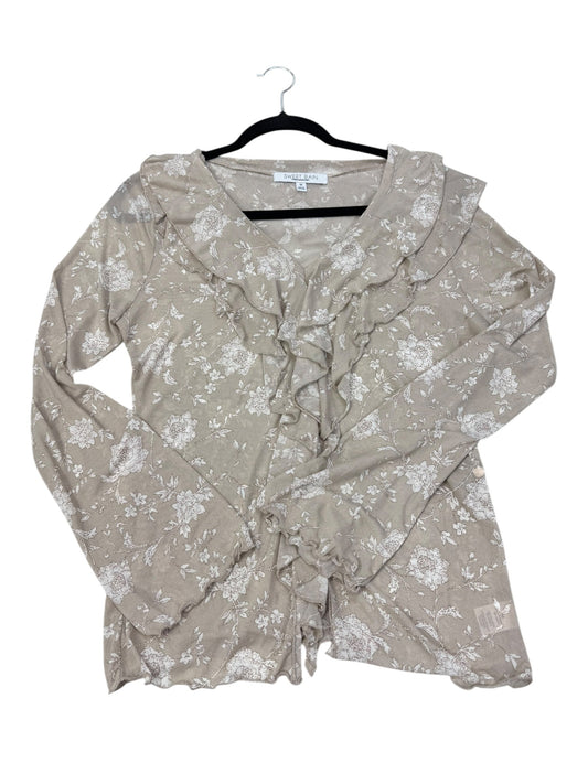 Blouse Long Sleeve By Sweet Rain In Tan, Size: M