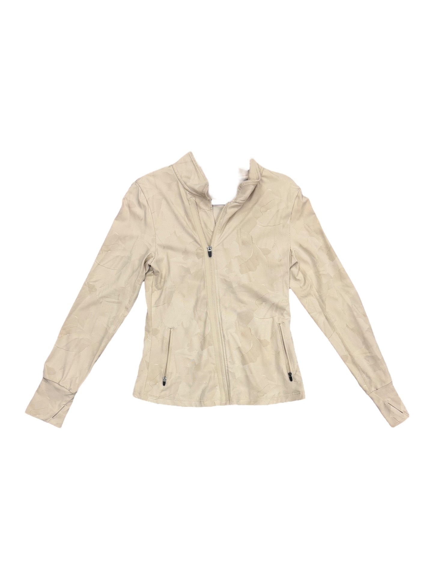 Athletic Jacket By Zyia In Tan, Size: L