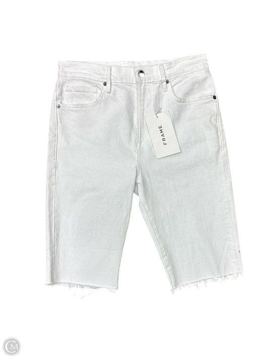 Shorts Designer By Frame In White, Size: 4