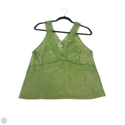 Blouse Sleeveless By Topshop In Green, Size: L