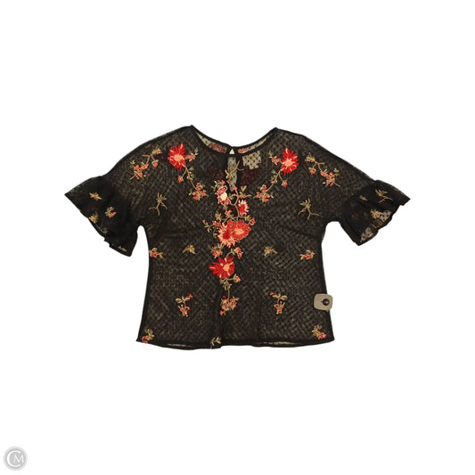 Blouse Short Sleeve By Maeve In Black, Size: Xs